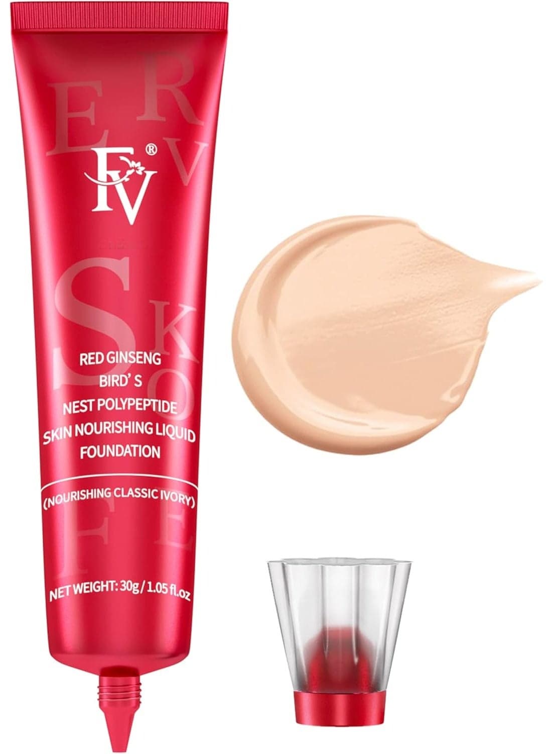 FV Waterproof Foundation Medium Coverage Oilfree Long Lasting Lightweight Matte Foundation for OilyNormal Skin Transfer Proof Liquid Foundation Makeup 30g Natural Beige