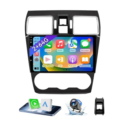 ZHNN Android 13 Car Radio Compatible with Subaru Forester WRX Impreza STi 2016 2017 2018, 9" 2+64G Touch Screen Car Stereo with Wireless CarPlay Android Auto/WiFi/Bluetooth/GPS/Backup Camera