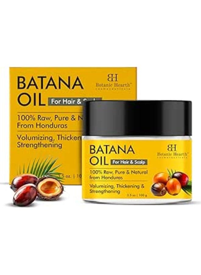 Batana Oil for Hair Growth | Batana Butter 100gm |Natural, Unrefined & Organic, Sourced from Honduras - Enhances Hair Thickness, Prevents Hair Loss, Repairs Damaged Hair for Men & Women