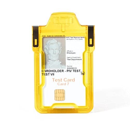 Identity Stronghold Secure Badge Holder Classic, Yellow (IDSH1004-001B-ylw)