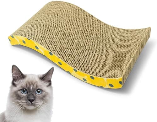 Our Pets OurPets The Wave Curved Catnip Cat Scratcher Cat Toys for Indoor Cats Catnip Toys Cat Gifts Cat Toys Interactive Includes Cosmic Catnip NorthAmerican Grown Catnip