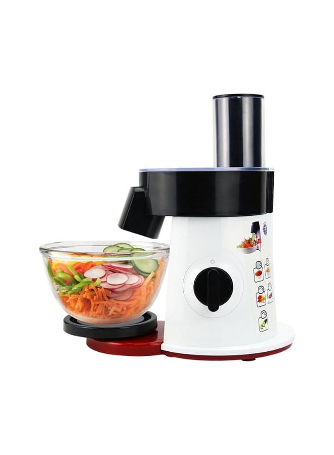 6-in-1 Electric Salad Maker CK-777 with Stainless Steel Blades, 200W Powerful Motor, Multi-Function Vegetable Cutter, Slicer, Grater and Shredder for Fruits and Vegetables Kitchen Use