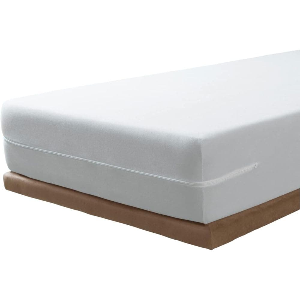 SAVEL Mattress Encasement 90x190200cm Single Size Noiseless Elastic and Adjustable Mattress Protector White