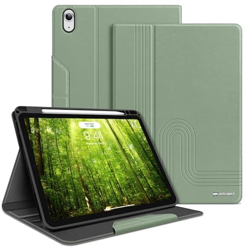 H HOLIMET Case for iPad Air 11 inch M3 2025 2024/iPad Air 5th Generation 2022/iPad Air 4th Generation 2020 10.9 Inch with Pencil Holder Shockproof Protective Cover for iPad Air 6/5/4 Vegan Leather