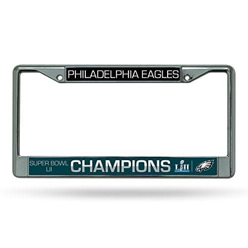 Rico Industries NFL Football Philadelphia Eagles 12" x 6" Chrome Frame With Decal Inserts - Car/Truck/SUV Automobile Accessory