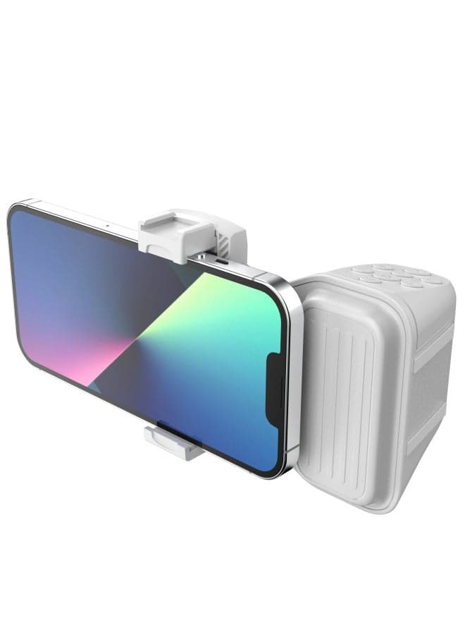 Hot-selling Portable Mobile Phone Bluetooth Camera Aid Video Artifact With Fill Light Can Be Used As Stand Separate Remote Control-Color:Bluetooth Shooting Aid (white) + Beauty Fill Light