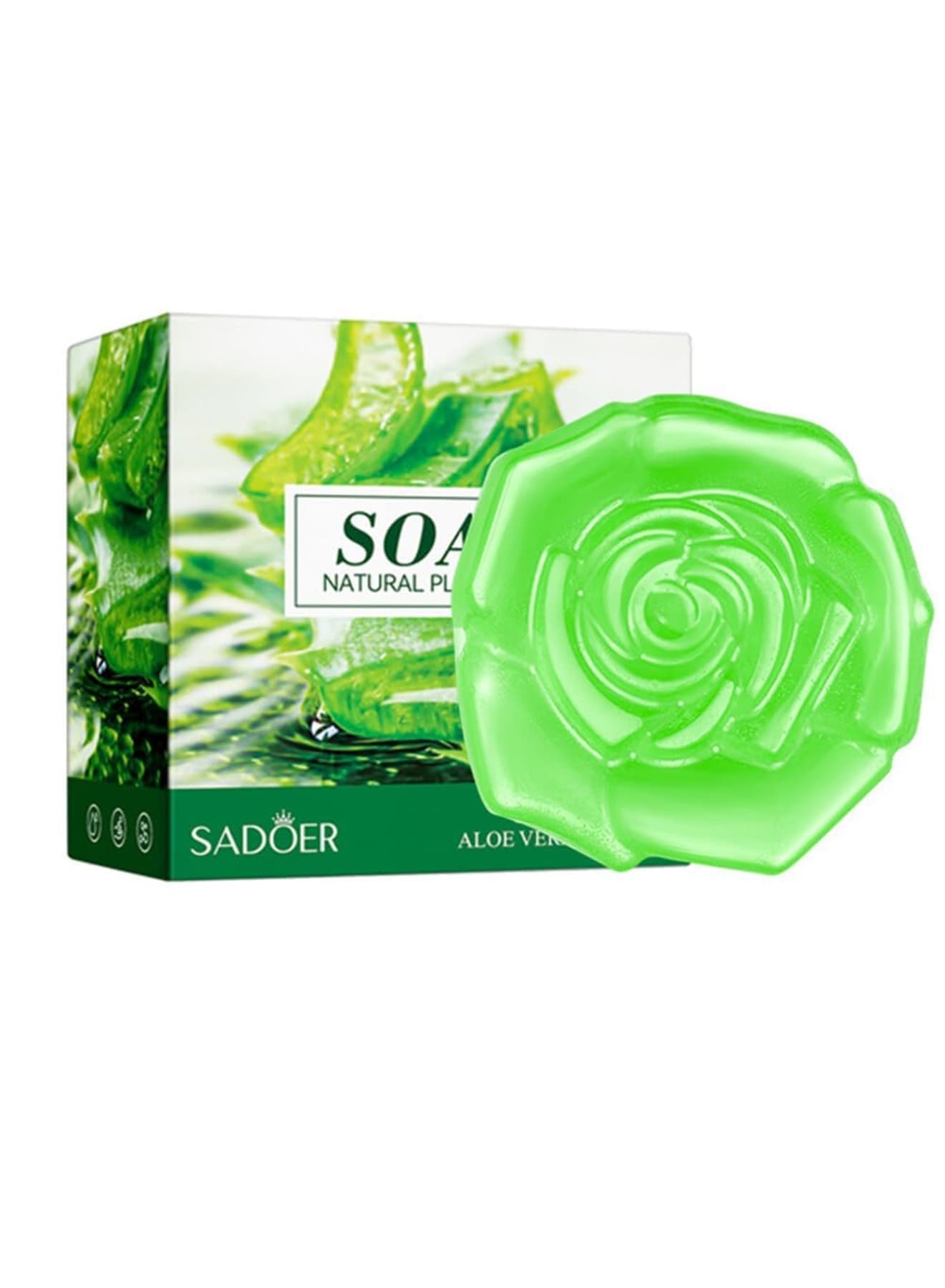 Aloe Vera Soap Bar - Organic Natural Vegan Handmade Soap for Skin and Hair Care, Solid Shower Gel and Shampoo for Dry Skin, Anti-Dandruff, Hair Loss Solution, No Chemicals, Ideal for Daily Use