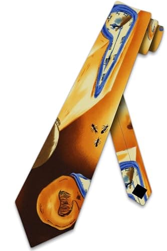 Three Rooker Warping Time Tie Men's Necktie Dali's original work of art