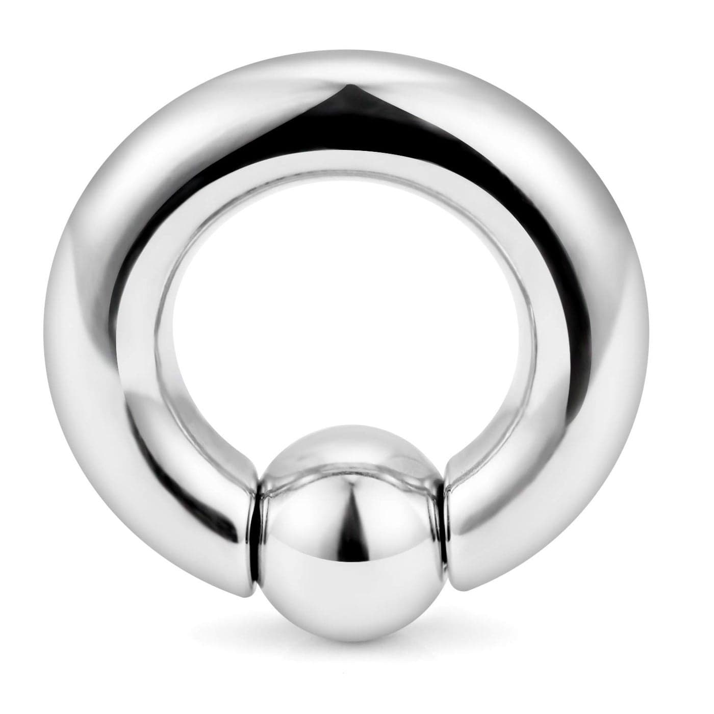 Yaalozei 0G Septum Rings Ear Gauges Surgical Stainless Steel Silver Large Big Wide Septum Nose PA 0 Gauge Earring Gauges Hoop Plugs Tunnel Septum Ring Piercing Kit Set Jewelry Women Men 1/2 Inch 12mm