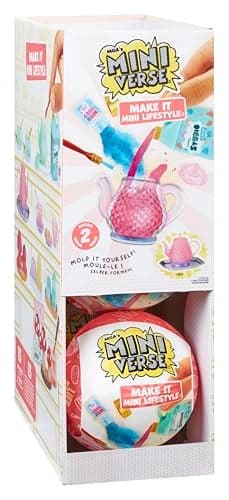 Make It Mini Lifestyle Series 2 Party Pack 6 Pack Mini Collectibles MGAs Miniverse Mystery Blind Packaging DIY Crafts Resin Play Replicas Molds Teapots Teacups Candles Vase Collectors 8