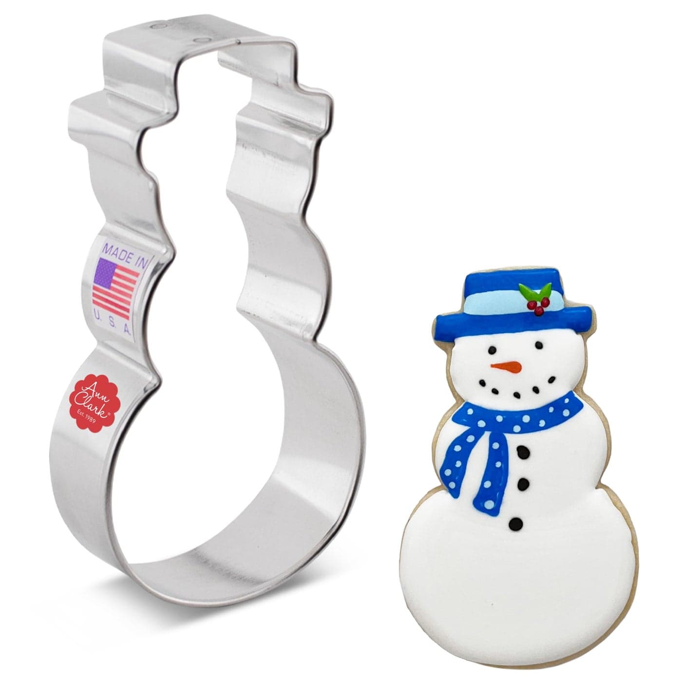 Snowman with Hat Cookie Cutter 4 Made in USA by Ann Clark