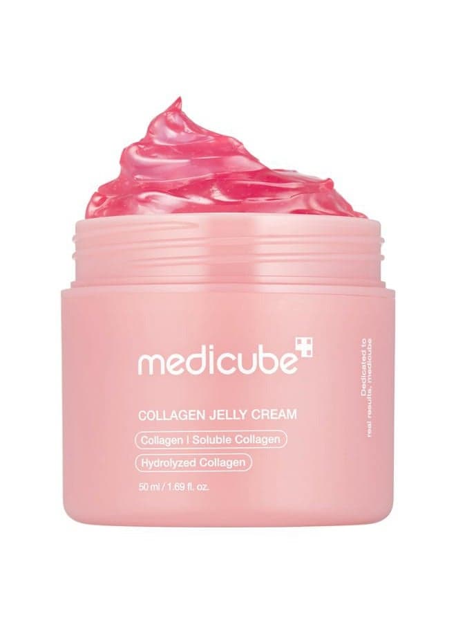 Collagen Jelly Cream- Niacinamide & Freeze-Dried Hydrolyzed Collagen - Boosts skin's barrier hydration and gives 24h Glow & Lifted Look - Korean skincare (1.69 Fl Oz (Pack of 1))