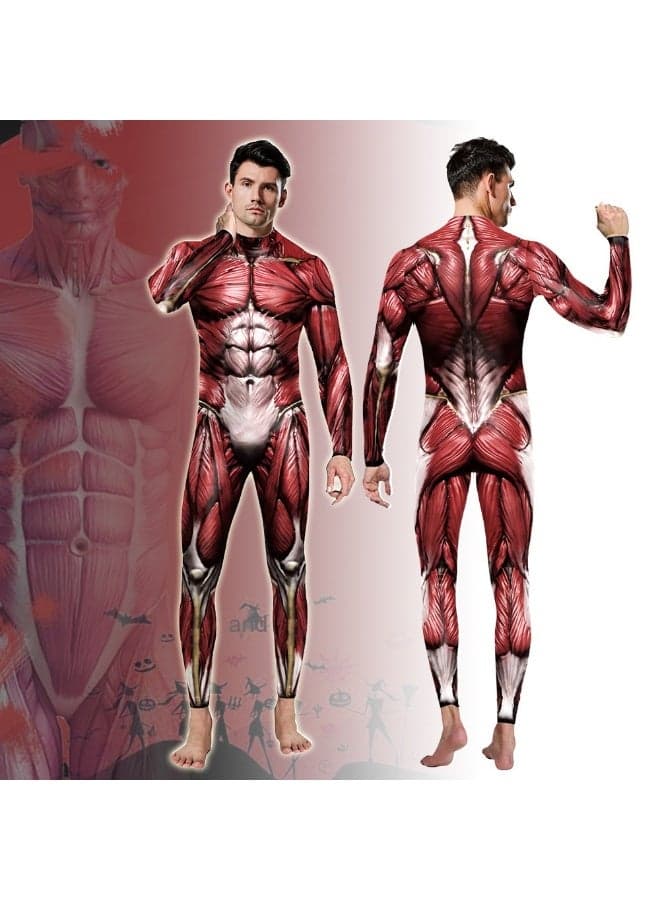 New European and American Halloween Muscle Cosplay Costume for Stage Performances