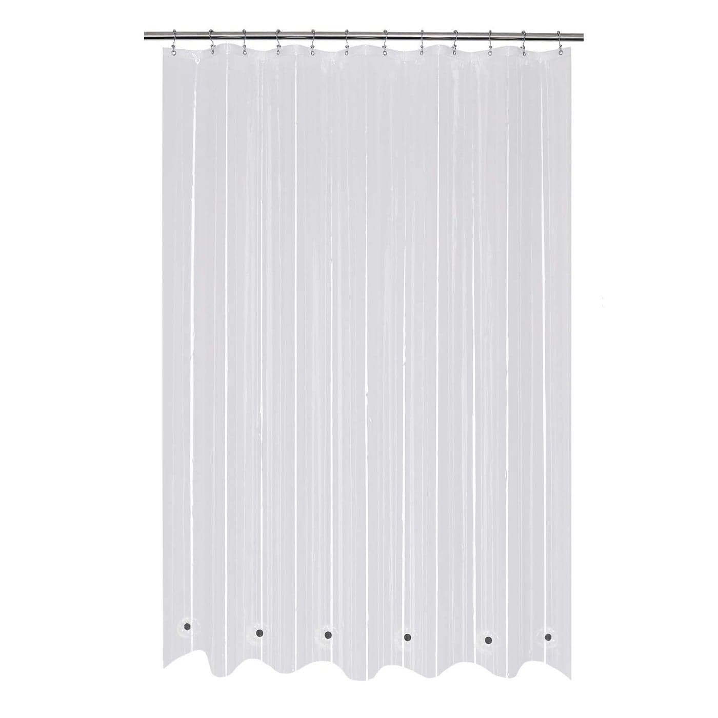Mrs Awesome 66x72 Shower Curtain Liner with 6 Magnets Clear Thick PEVA Waterproof Plastic Shower Curtain 66 x 72 inches Clear