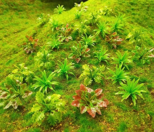 90pcs Mini Model Trees Plants Flowers Green Shrubs Bush Model Aritificial Plants Model Train Scenery Architecture Flower Model Scenery