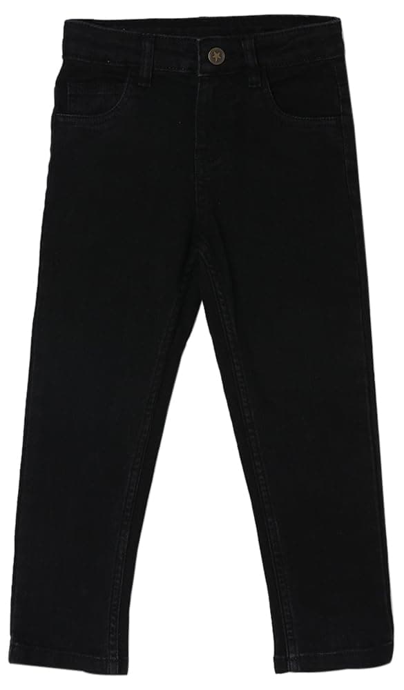 Max Boy's Regular High Rise Jeans (P23DBD02BLACK_Black,5-6 Years