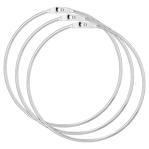 Zonon 3 Pack 6 Inch Metal Rings Wrench Organizer Easy to Open and Close Heavy Duty for Bib Vests Craft Index Card Dream Catcher Key