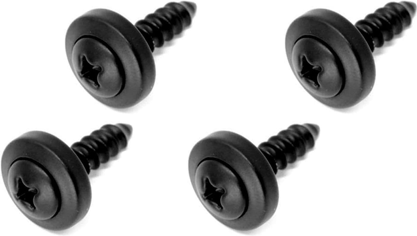 LFPartS Stainless Steel Rust Resistant License Plate Frame Self Tapping Screws Fasteners M6x20mm Black