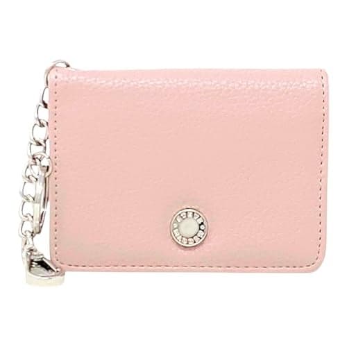 Steve Madden Bfold Clip On Card Case Wallet with Keyring (Chalk Pink)