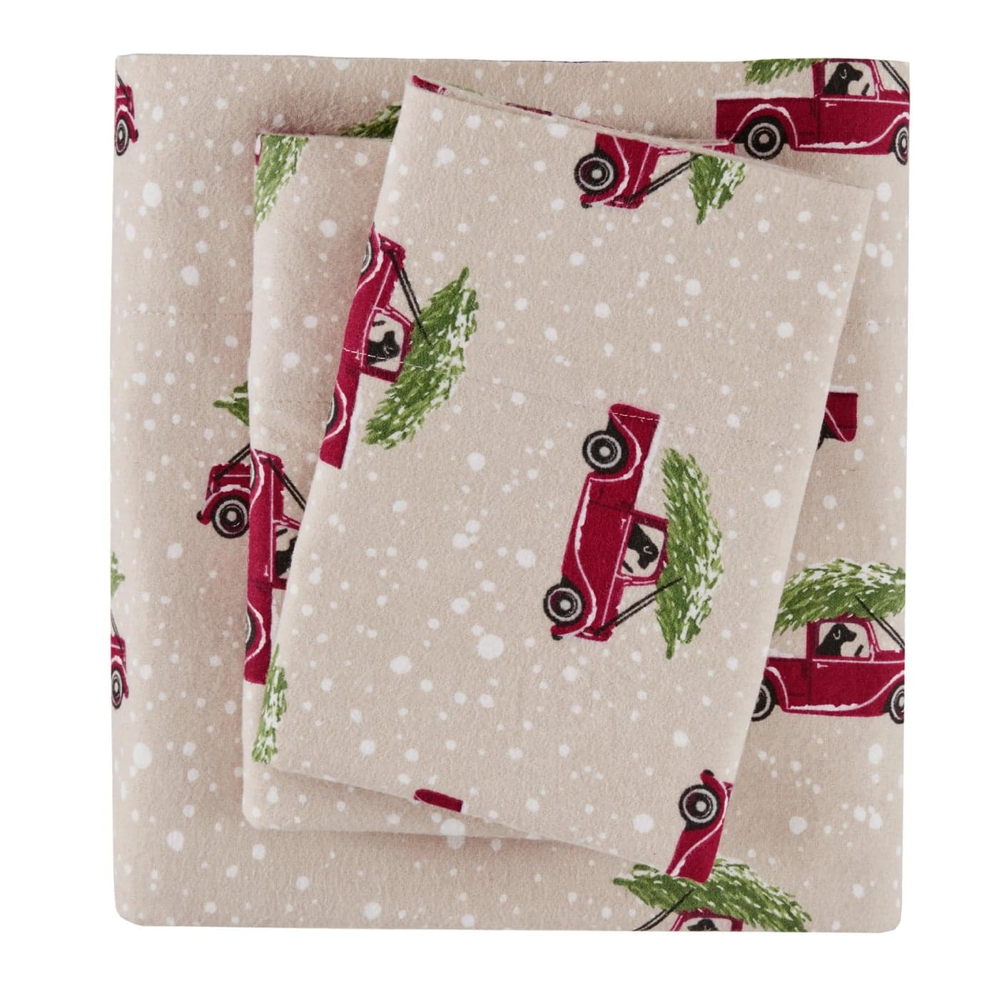 Woolrich Cotton Sheet Set Cottage Charms Print 100 Cotton Flannel Sheets Warm Fuzzy Bedding Set Queen Size Sheets Fitted Pocket Fits Up to 14 Mattress Queen Tan Cars 4 Piece