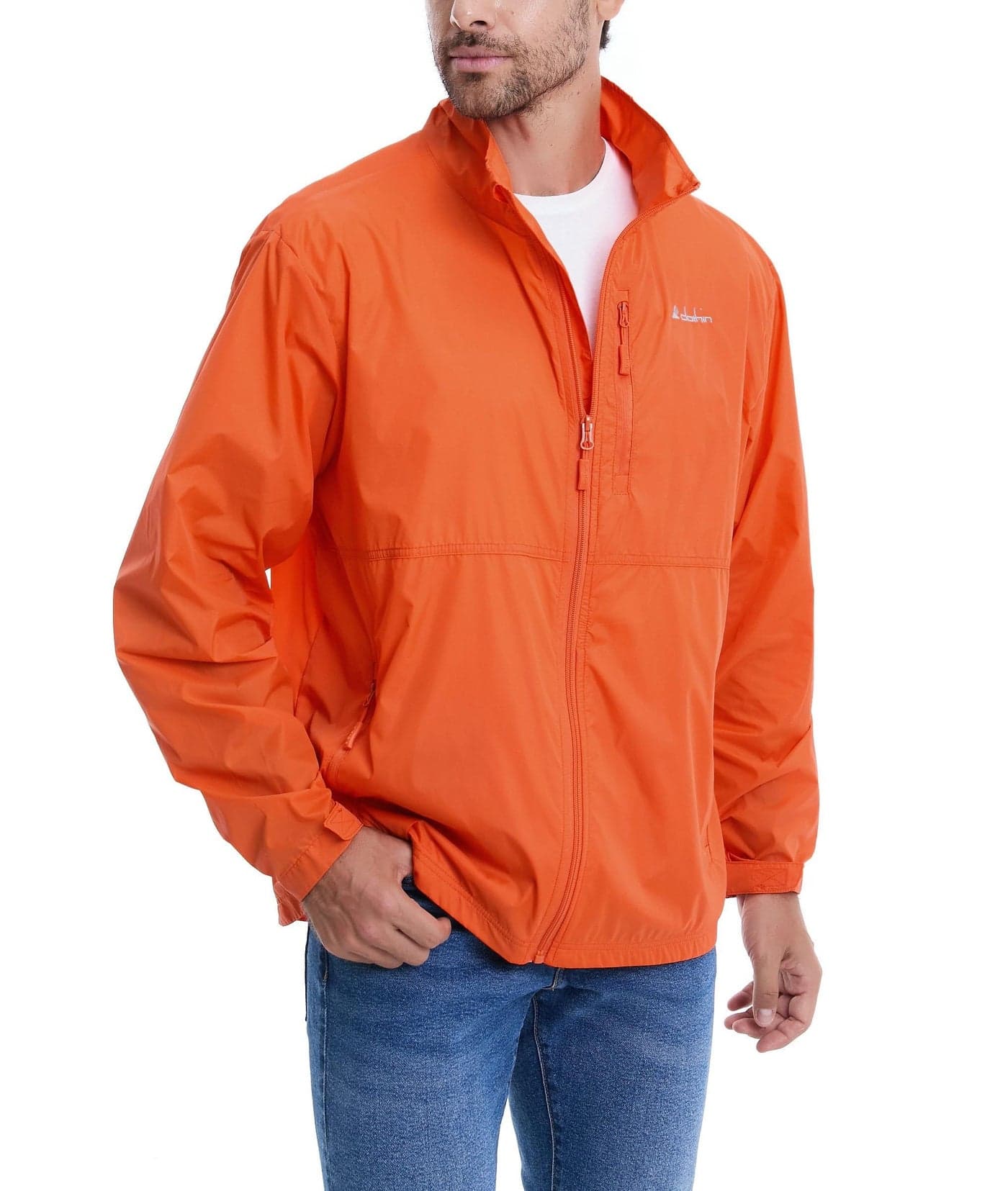 clothin Mens Lightweight Windbreaker Packable Jacket Water Resistant Dragon fire S