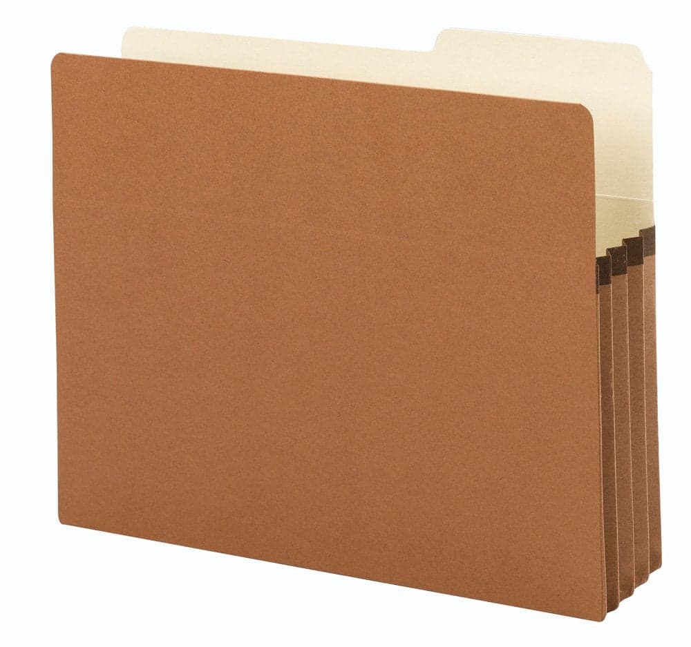 Smead File Pockets 25Cut Tab Right Position Guide Height 312 Expansion Letter Size Redrope 25 per Box 73088