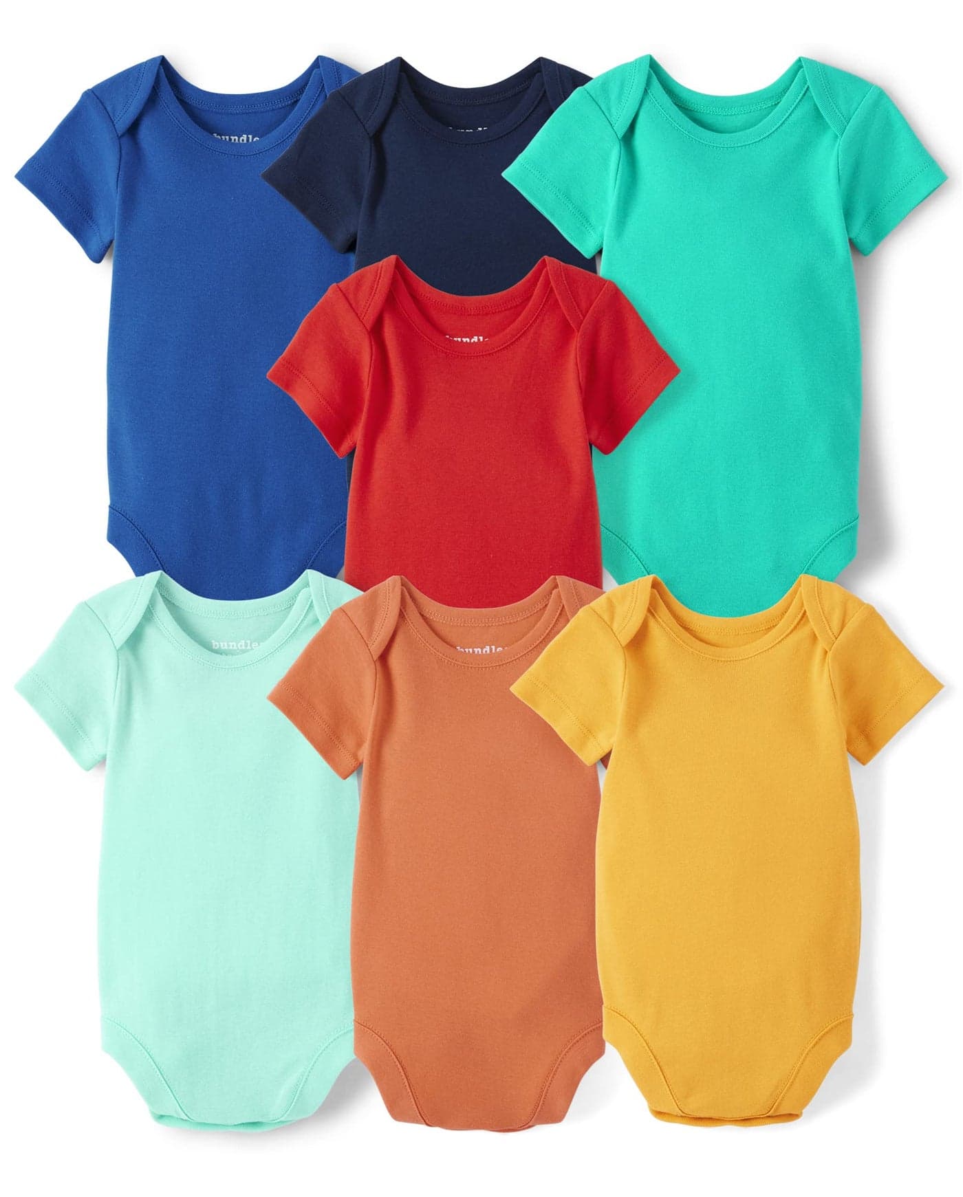 The Childrens Place Baby Boys Short Sleeve 100 Cotton Bodysuits Shirt BlueSports 1824 Months US