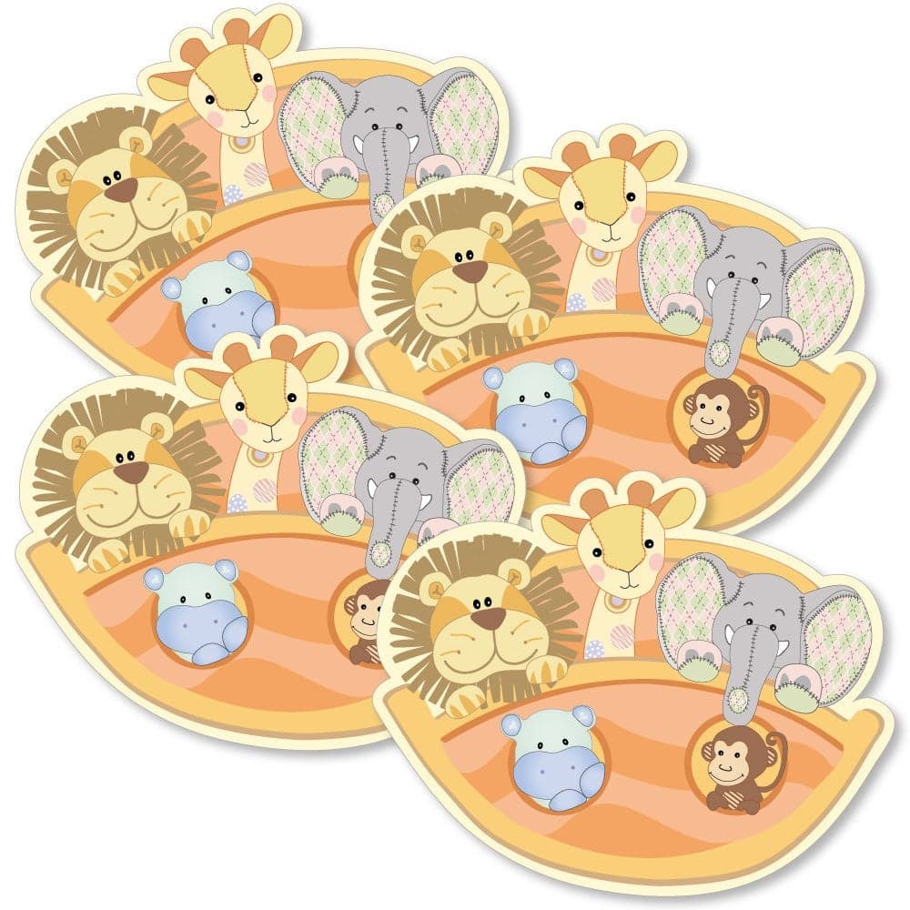 Big Dot of Happiness Noahs Ark Shaped Paper Decorations DIY Baby Shower Party Essentials Set of 20 ExtraLarge Cut Outs