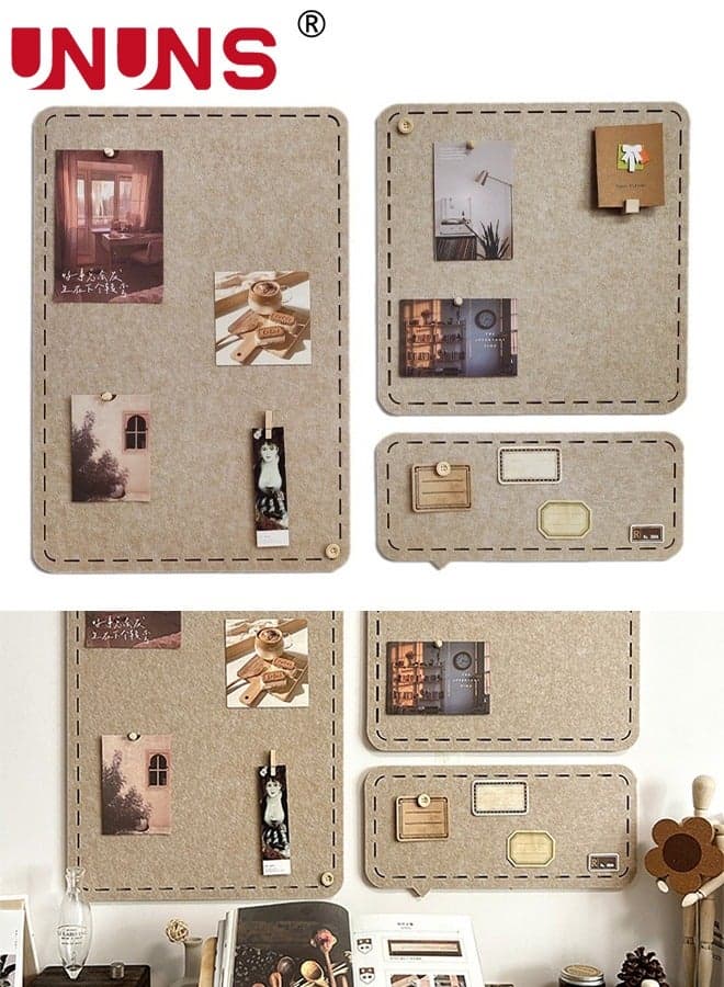 3 PCS Bulletin Board,Notice Board for Bedrooms Offices Home Wall Decoration,Notice Board Self Adhesive Cork Board,for Paste Notes,Photos,Schedules