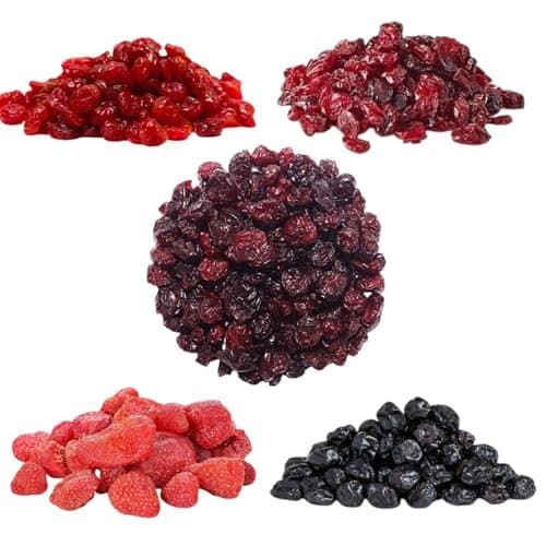 Dry Fruit Hub Dried Berries Mix 500gms Pack Of 5 Dried berries combo pack (Blueberry, Cranberry, Strawberry, Cherry, Cranberry whole) Each 100 Grams