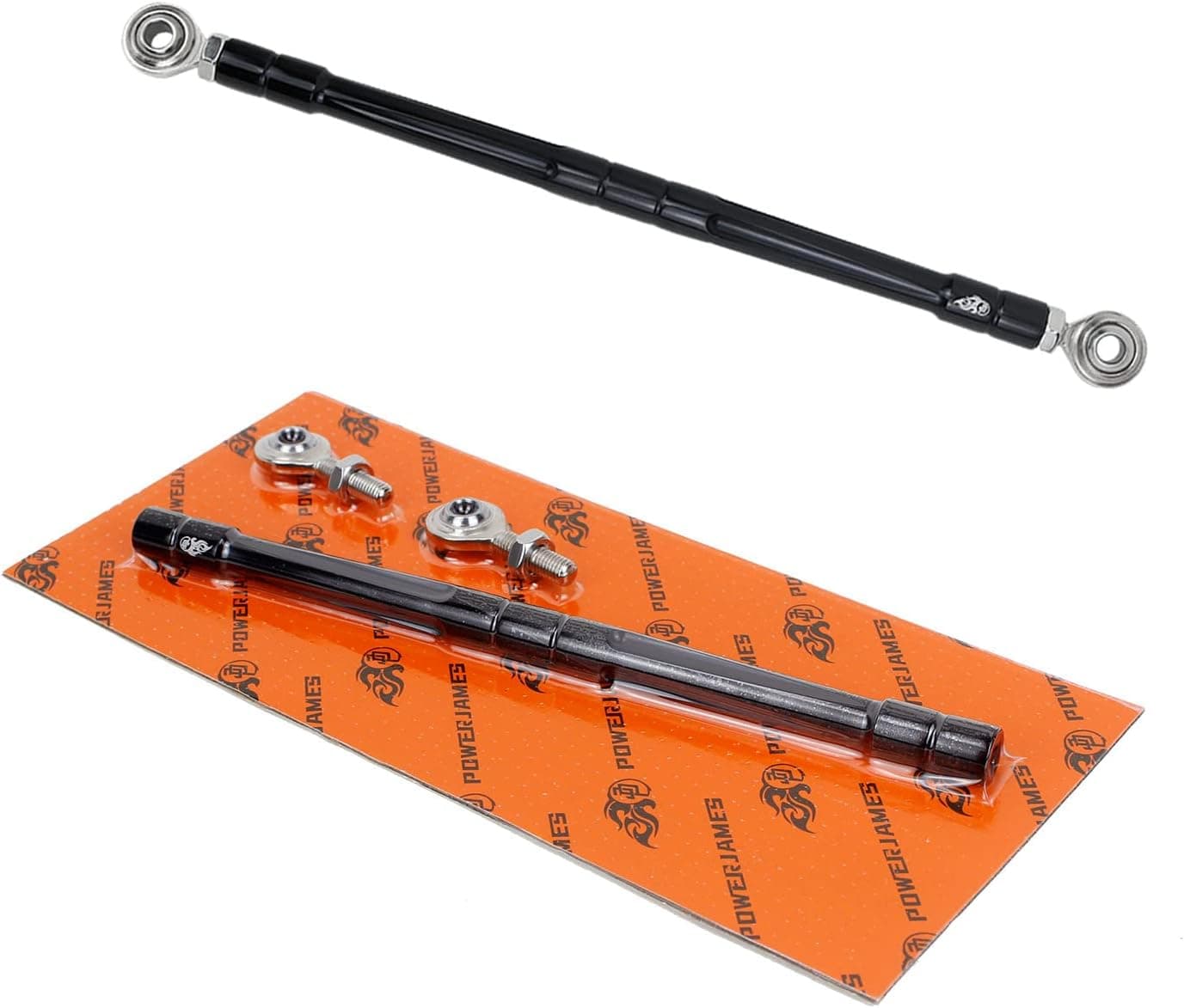 POWER JAMES Black Shifter Linkage Rods for Harley Davidson Softail Touring Trike