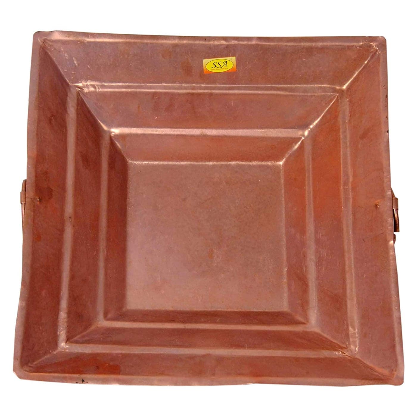SHIV SHAKTI ARTS Handmade Pure Copper 15.7 inch X 15.7 inch X 4.3 inch Hawan Kund for Home Puja and Hawan Purpose for Diwali laxmi Pooja Purpose