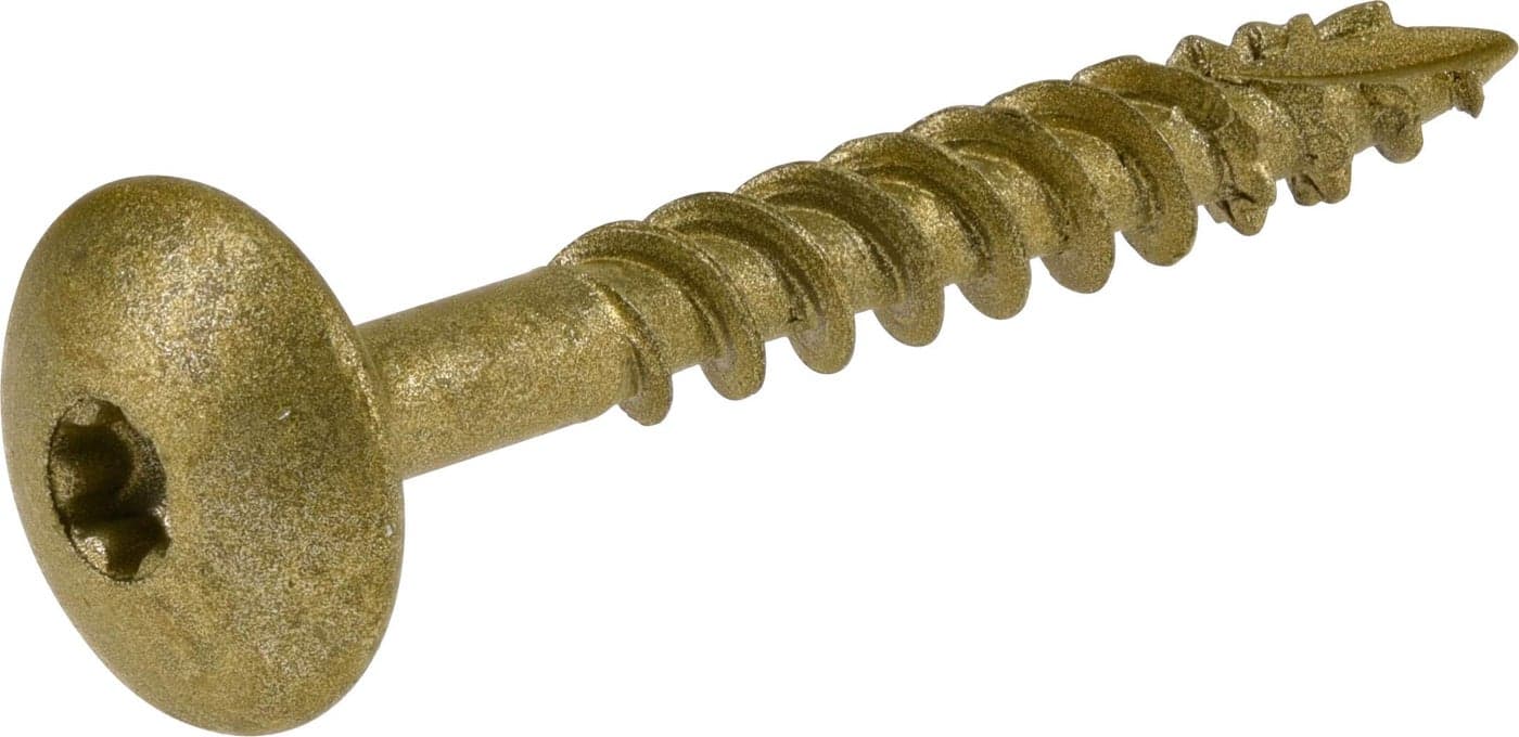 Power Pro 47873 Lag Screws 14 x 2 Star Drive Construction Lag Screws Rust Resistant Ceramic Coated Bronze 5lb Tub 250 pcs