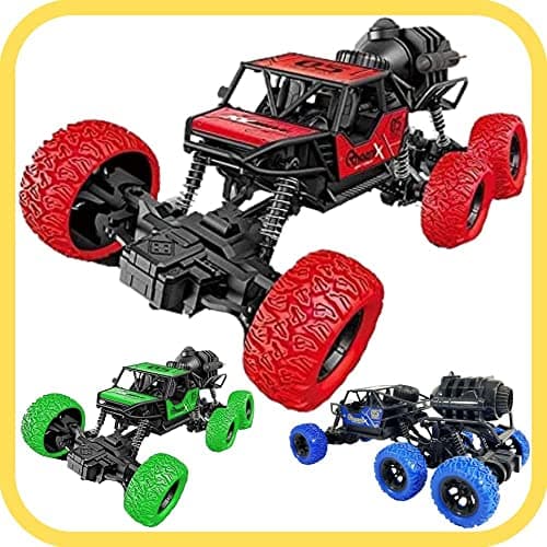 Sunzita® Remote Control Monster Truck for Boys 6+ Years I Smock Monster Truck with Rechargeable Battery,Big Size 6 Wheel Rock car I Multicolour I Pack of 1
