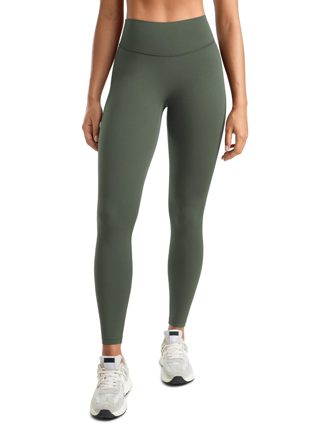 INGIA Womens High Waisted No Front Seam Lounge Yoga Legging 25" Workout Tummy Control Gym Yoga Pants Moss Pop X-Small