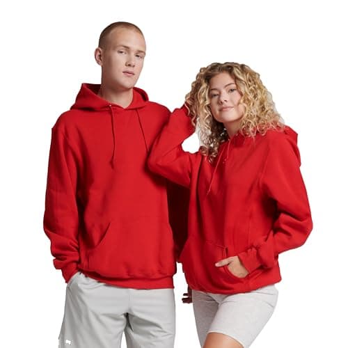 Russell Athletic Men's Dri Power Hooded Pullover Sweatshirt, Red, Large