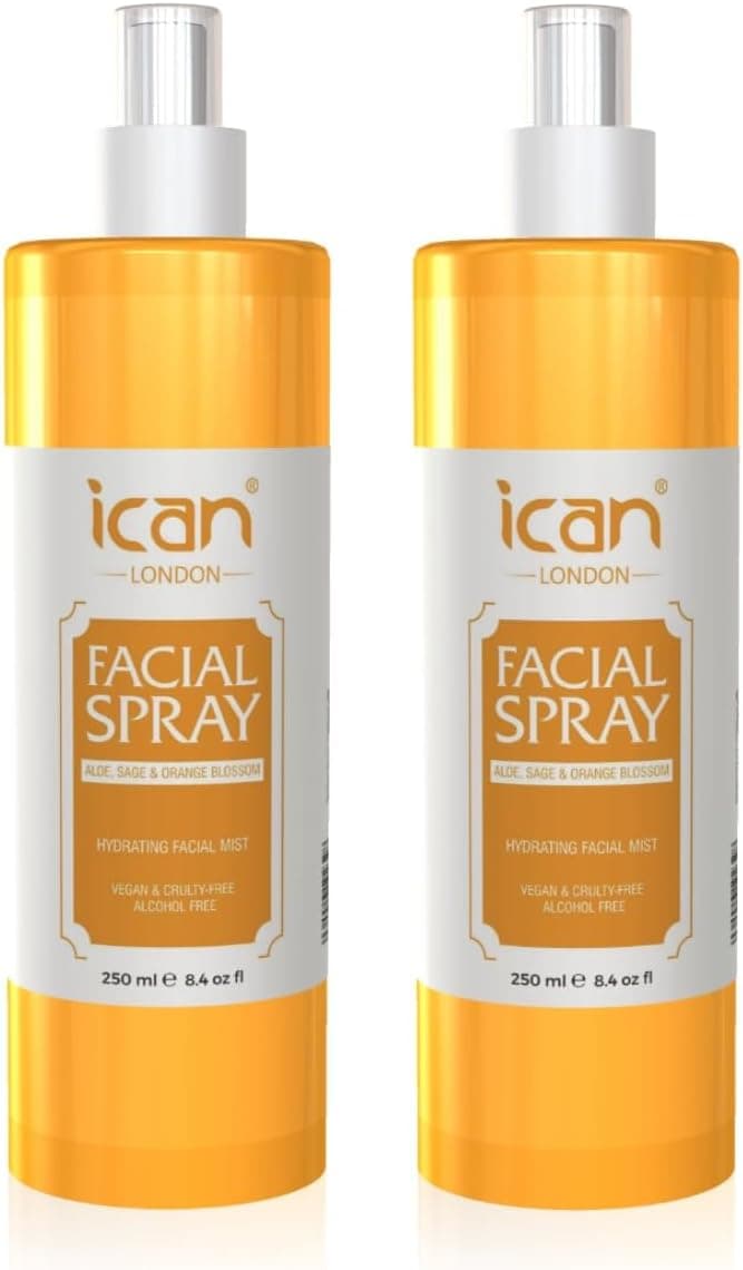 Ican London Aloe Sage Orange Blossom Hydrating Facial Spray 2 x 250ml