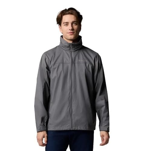 Columbia Mens Glennaker Lake II Rain Jacket, City Grey, Small