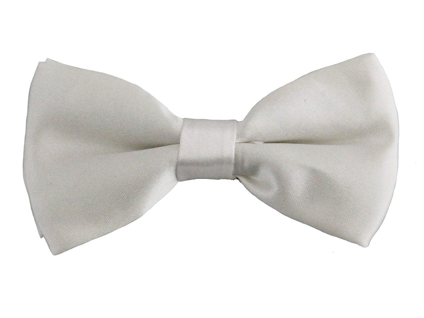 Soophen Solid Banded Bow Ties -Off White