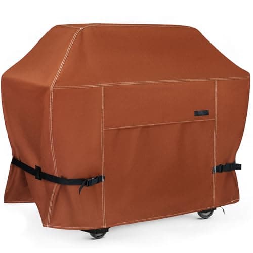 NettyPro Grill Cover for Outdoor Grill 70 inch Waterproof Heavy Duty Gas BBQ Grill Cover for Outside Weber, Char-Broil, Brinkmann, Jenn Air, Nexgrill 3-5 Burners Barbecue, Brown