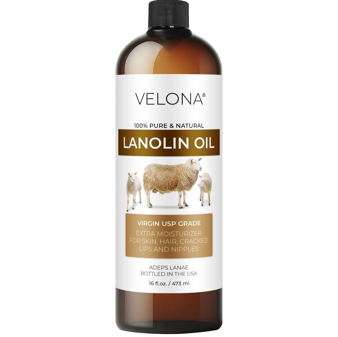 velona Lanolin Oil USP Grade 16 fl oz 100 Pure and Natural Carrier Oil Refined Cold pressed Skin Hair Body Face Moisturizing Use Today Enjoy Results