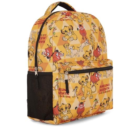 Disney The Lion King Kids Backpack Hakuna Matata Adventure Simba Mufasa Scar Timon and Pumbaa Backpack for Boys Girls Toddlers Kids Adults