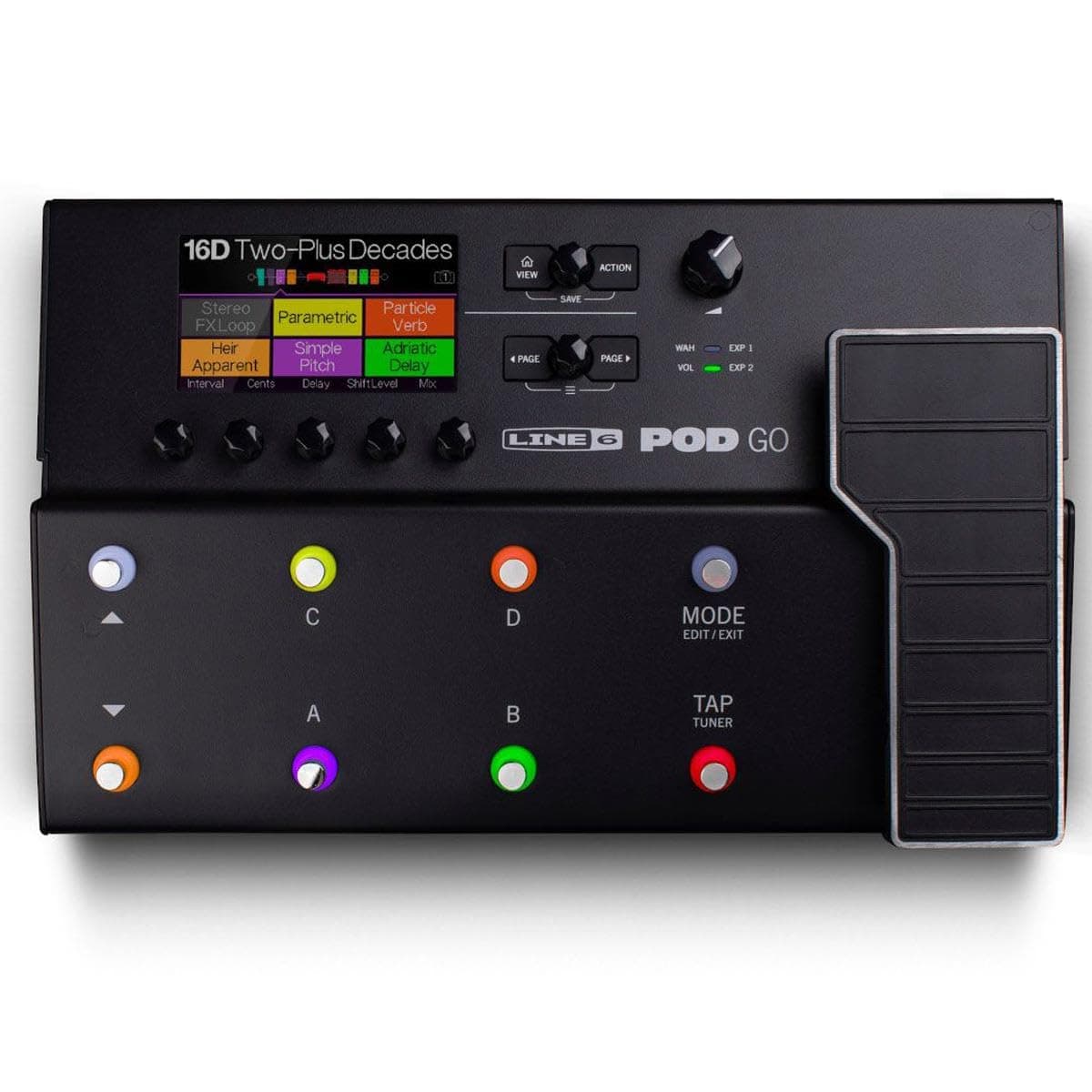 Line 6 POD Go Guitar Multi-Effects Pedal, Black