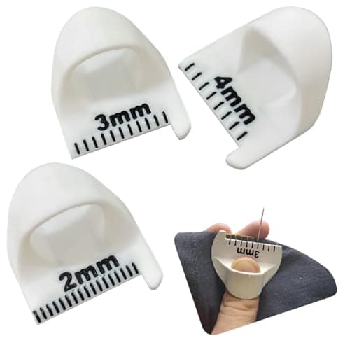 OULIGET Sewing Template KitSutures Finger Ruler for Uniform StitchesMini Finger Seam Measuring Template GaugeDIY Sewing Tools Quilting3 PiecesWhite