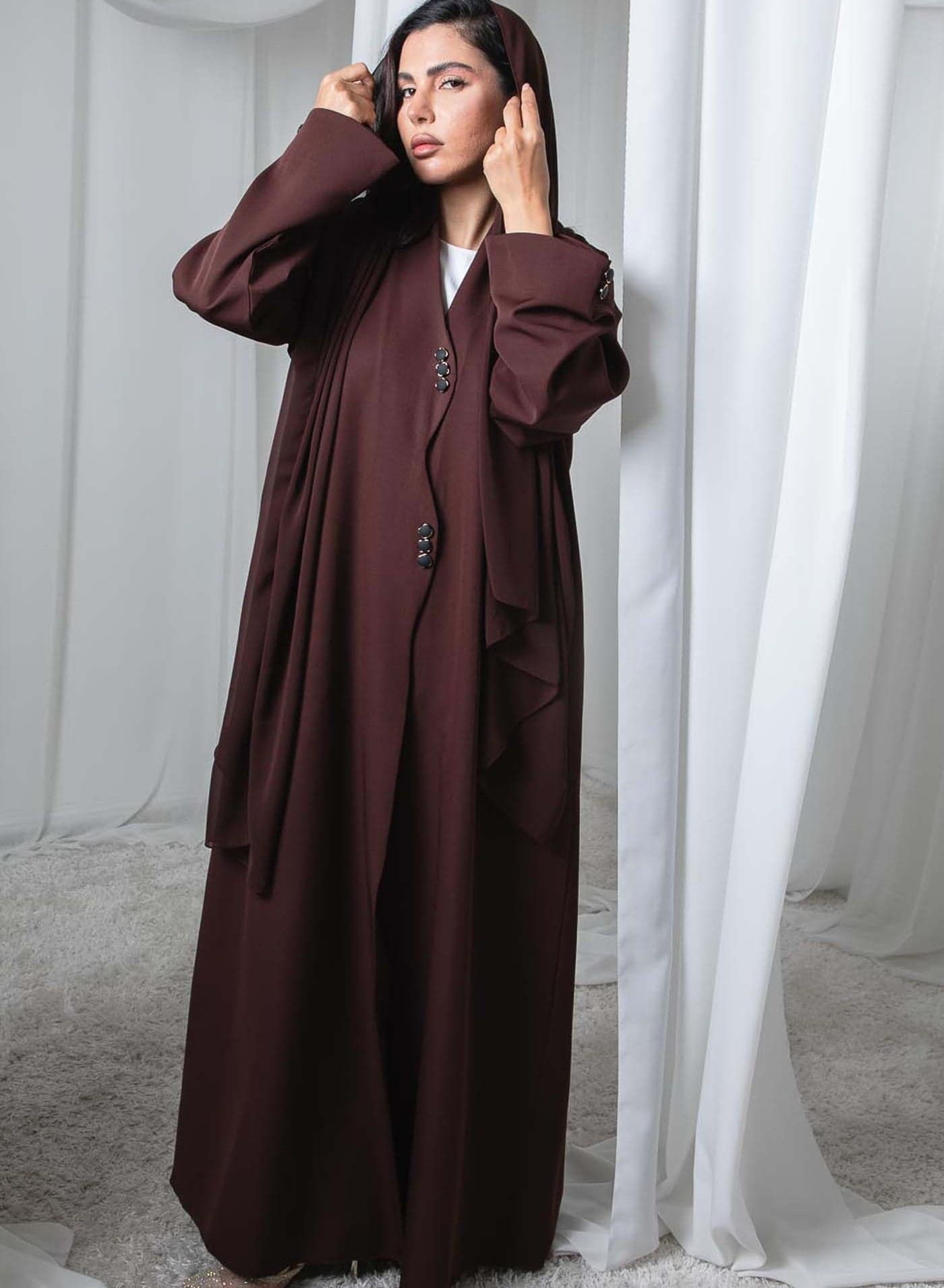 Chic Brown Elegance Abaya