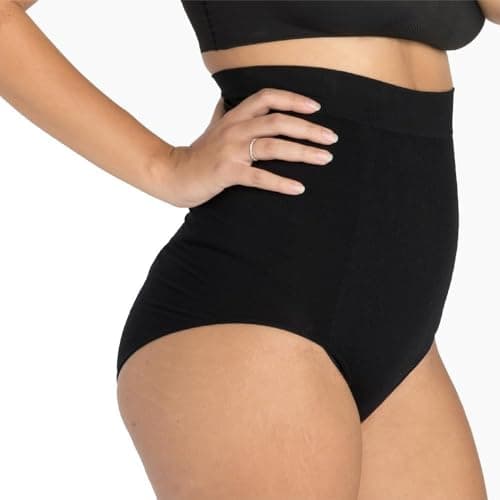 UpSpring Women Standard Shapewear High Waist,Postpartum Panties Underwear, Post Baby Panty, High Waist Tummy Control Panties for Women, Black, X-Large/XX-Large