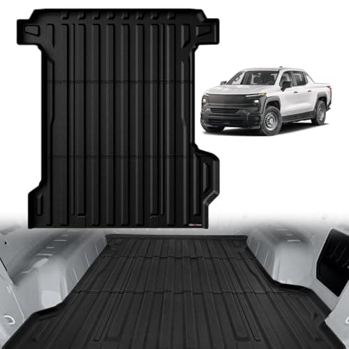 TripleAliners Truck Mat Compatible with 20242026 Chevrolet Silverado EV WT 59FT Accessories Truck Bed Mat Heavy Duty Custom Fit All Weather Protection TPE Pickup Liner