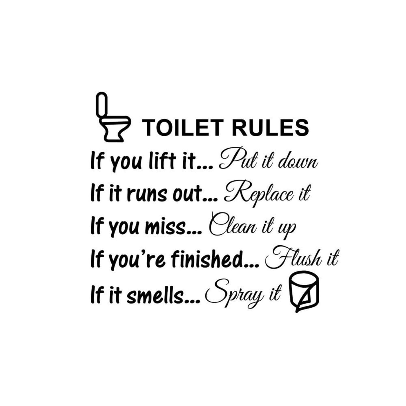 Jiuhong DIY Removable Funny Pictures Mans Womans Washroom Toilet Bathroom WC Sign Door Accessories Wall Sticker Home Decor for Kids Living Room Home Decoration