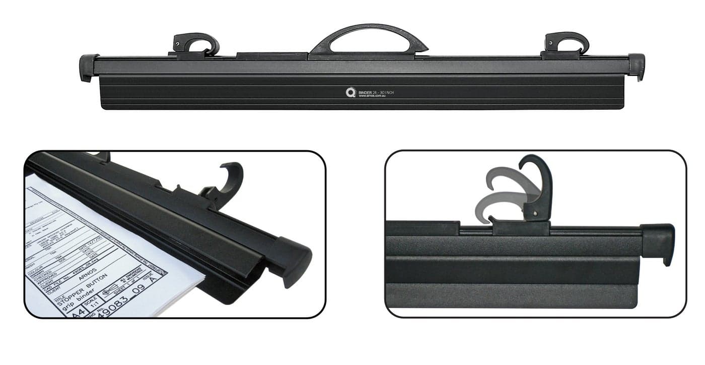 HangAPlan 2430 Inches Quickfile Hanging Clamp Black Holds up to 150 Plans Single Clamp