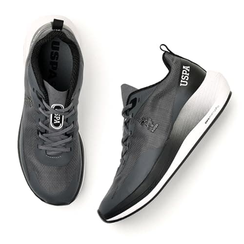 U.S. Polo ASSN. Mens Severin Grey Running Shoe-(UK7)(US8)(2FD24554G07)